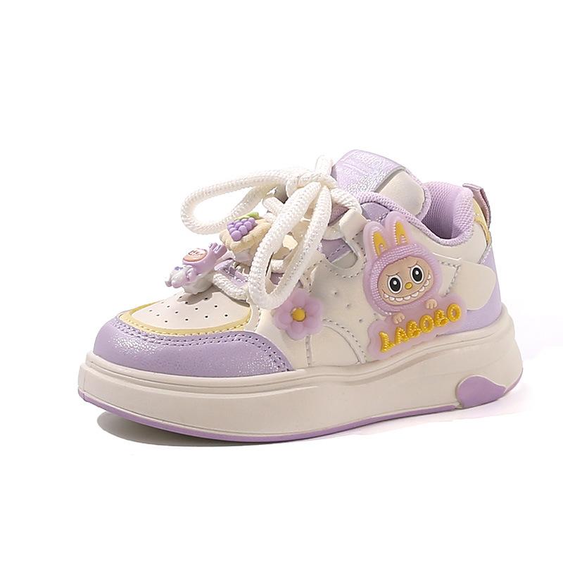 Girls Sports Shoes 2025 Spring and Autumn New Cartoon Cute Soft Sole Super Cute Girls Casual Shoes Children Board Shoes Thick Sole