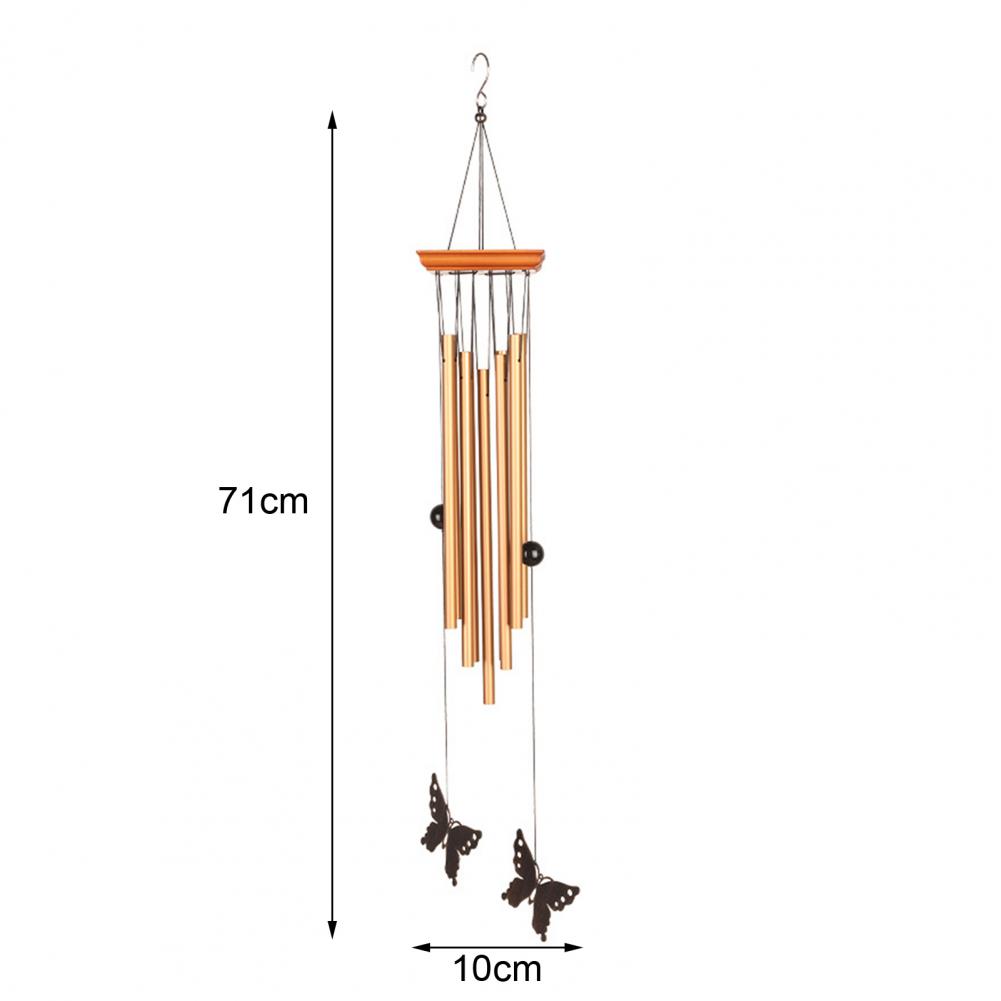 Outside Butterfly Wind Chime Aluminum Tube Wind Chimes Wind Chime Soothing Melodic Hanging Pendant Outdoor Garden Decor