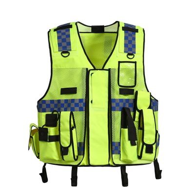 Fluoreszierende Gelbe Reflektierende Verkehrssicherheitsweste
