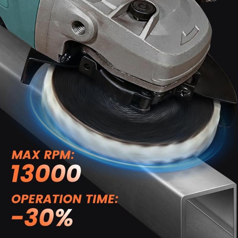 Anti Still Polishing Discs with Enhanced Contact Area 125MM Grinder Attachment Polishing Disc set for Oxidation Removal