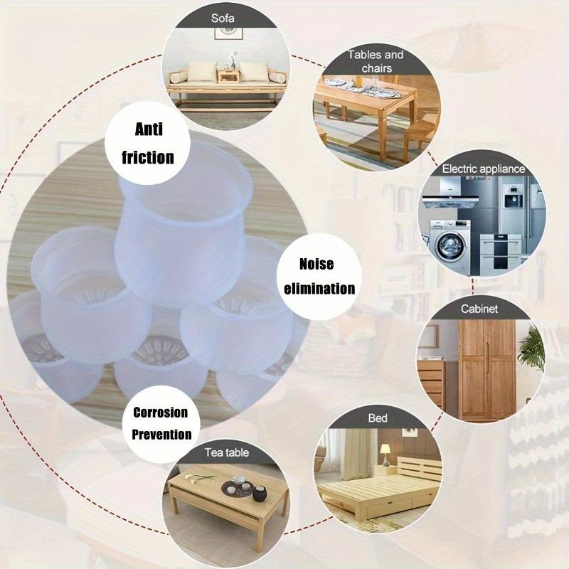 12PCS Modern Simple Silicone Chair Leg Protectors - Anti-Slip Durable Chair Leg Caps for Living Room