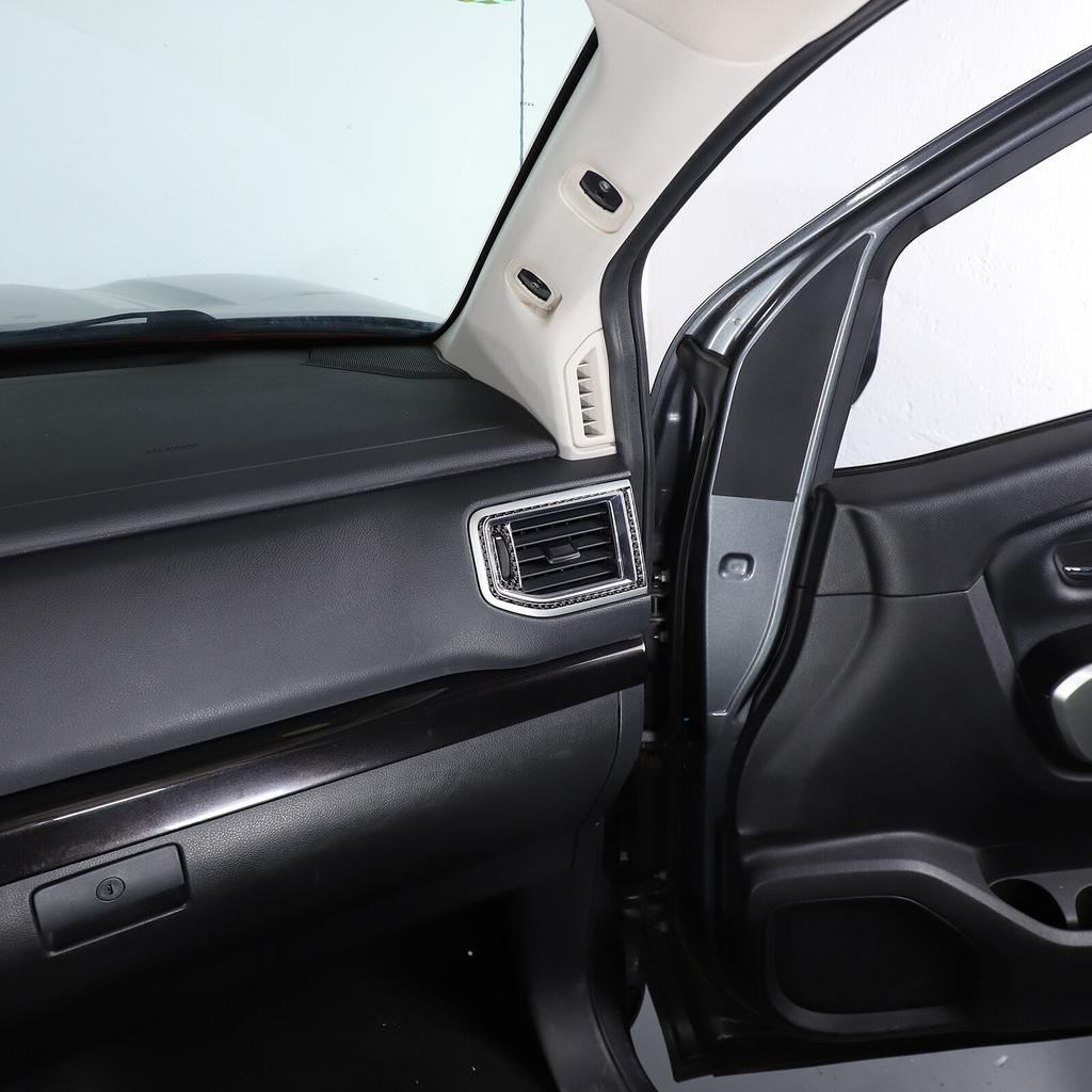 Carbon Fiber Center Console Side Air Vent Trim Sticker For Nissan Titan 2016-23