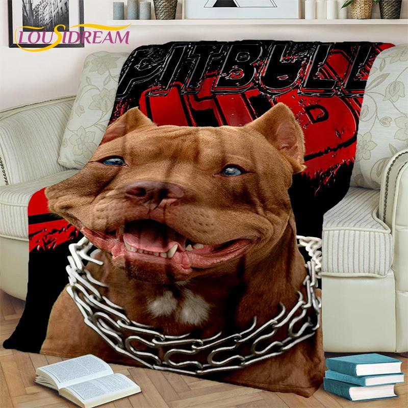 Cartoon French Pit Bull Dog Pet 3D Blanket,Soft Throw Blanket for Home Bedroom Bed Sofa Picnic Travel Office Cover Blanket Kids