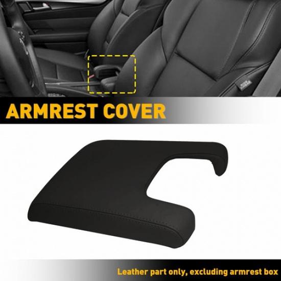 Fit Acura Center 2009-2014 TL Console Lid Armrest Leather Protector Cover Black