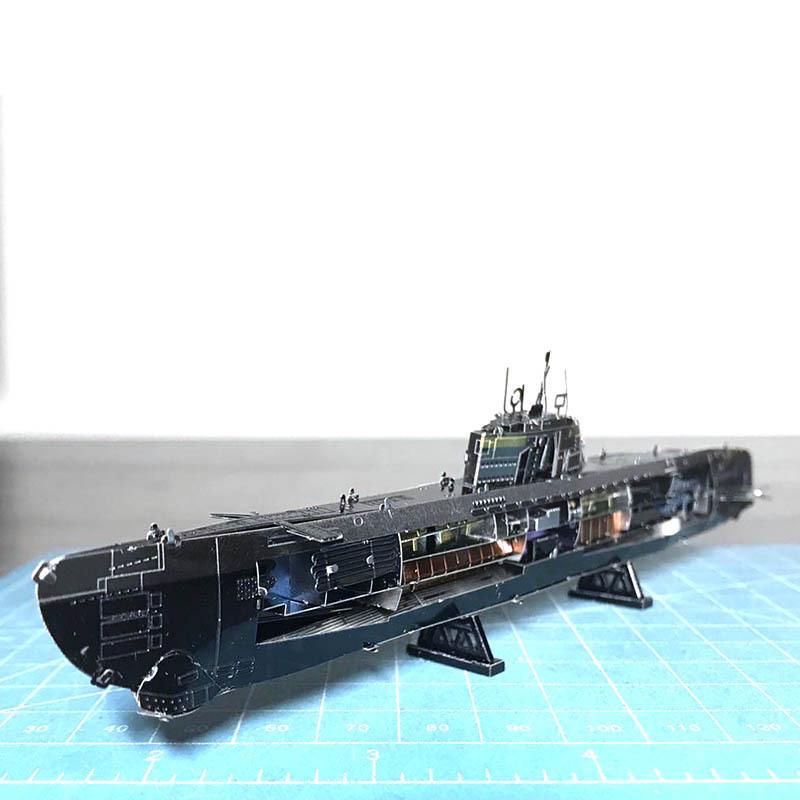Type XXI German U-boat 3D Metal Puzzle – No Glue Needed