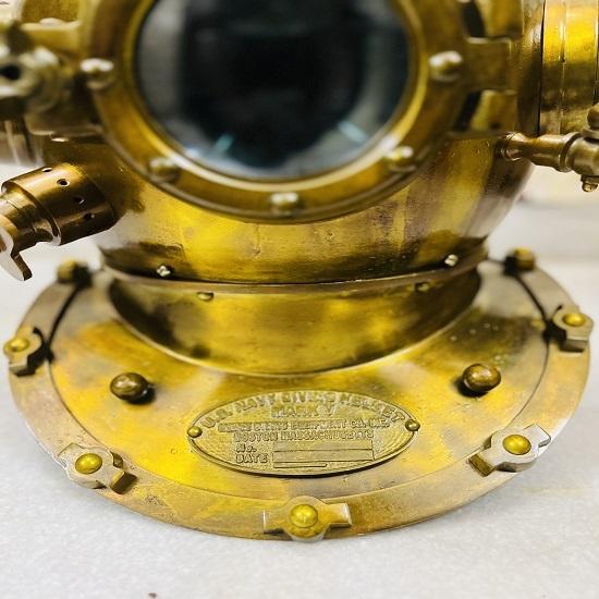 Taucherhelm US Navy Mark V Taucherhelm in voller Größe Tiefseetaucherhelm Aluminium Command Finish Taucherhelm Replik