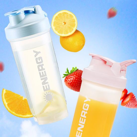 500ml Šejkr s míchací kuličkou Nepropustný PP Snadno míchá proteiny Kelímek na vodu pro fitness
