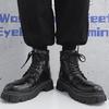 Motorcycle Boots Men's Shoes  High Top British Style Trend Boots Tooling Boots