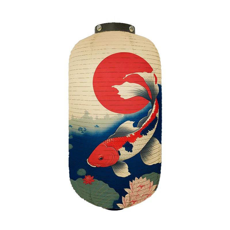 Japońska Lampion Wedding Decoration Ukiyo-E Drukowany Sashimi Cuisine Restauracja Wystrój Lampa Festiwalowe Artykuły Imprezowe Tkaninowy Lampion