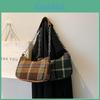 Stylish Urban Velvet Shoulder Bag Trendy Box Shape Minimalist Design Handbag