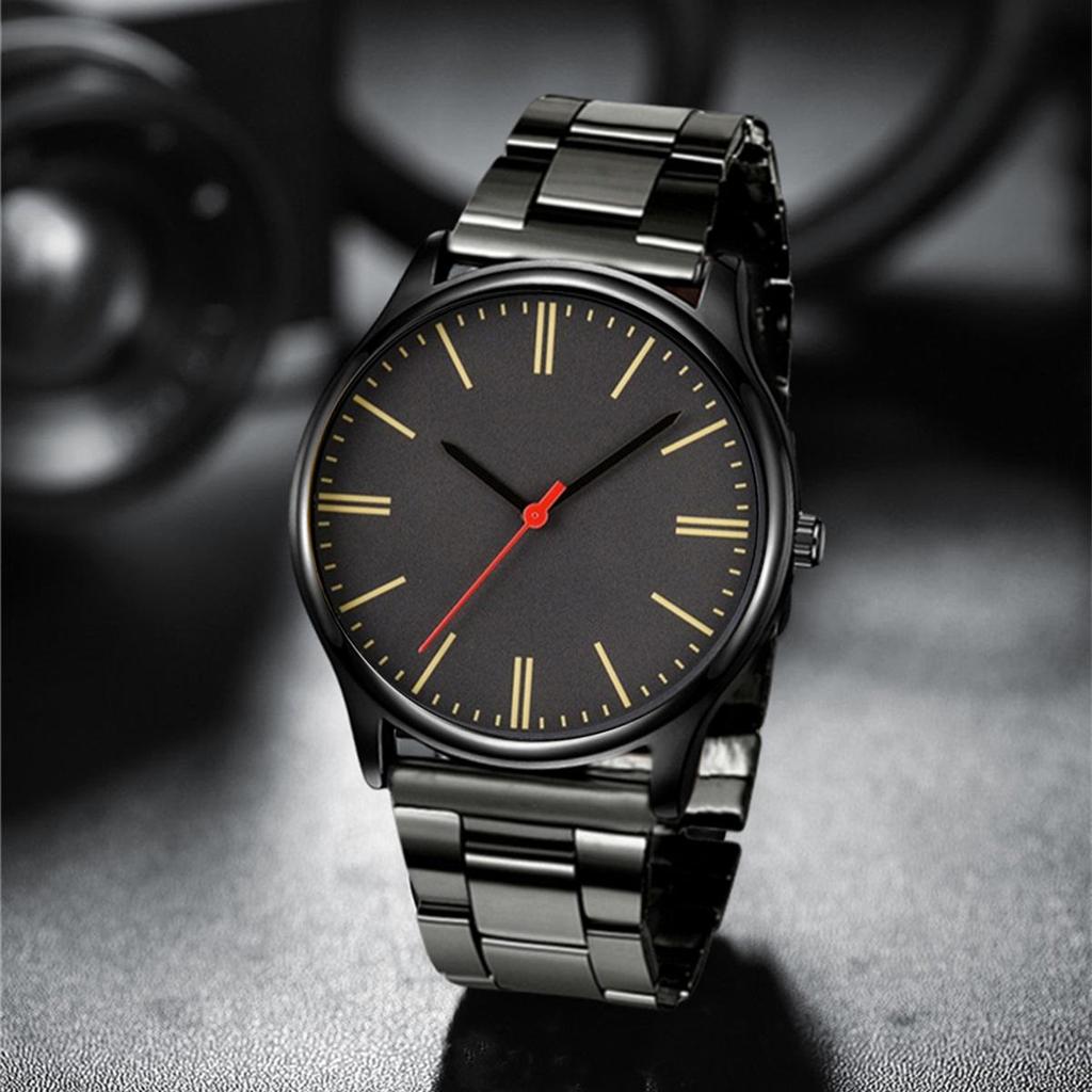 Personalisierte Trendige Herren-Quarz-Armbanduhr aus Stahl