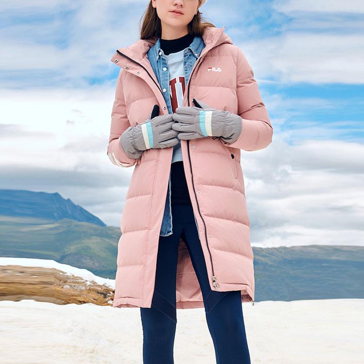 Fila Sportliche Warme Daunenjacke mit Aufdruck-Logo für Damen Jacken Rosa F51W048940FPK