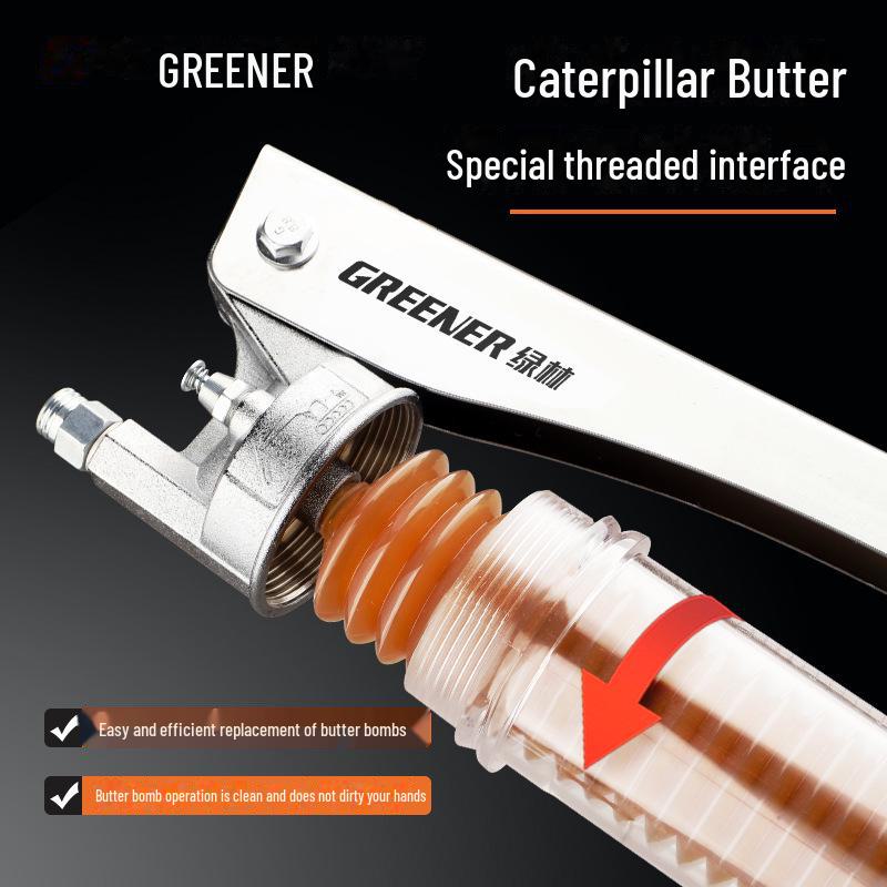 Green Forest High Pressure Excavator Grease Gun - Double Pressure Rod