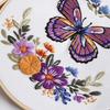 Sewing Kits Embroidery Kits with Butterfly Floral Pattern Handmade Butterfly Floral Embroidery Starter Kits for Woman