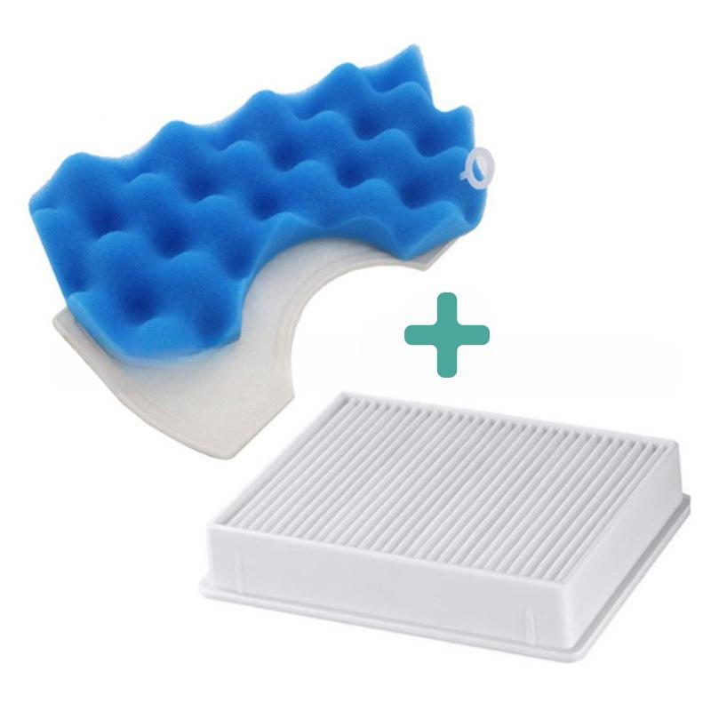 1 Set Blue Sponge Filter + 1 Set Dust Hepa Filter for Samsung DJ63-00669A SC43-47 SC4520 SC4740 VC-9625 VC-BM620 Vacuum Cleaner