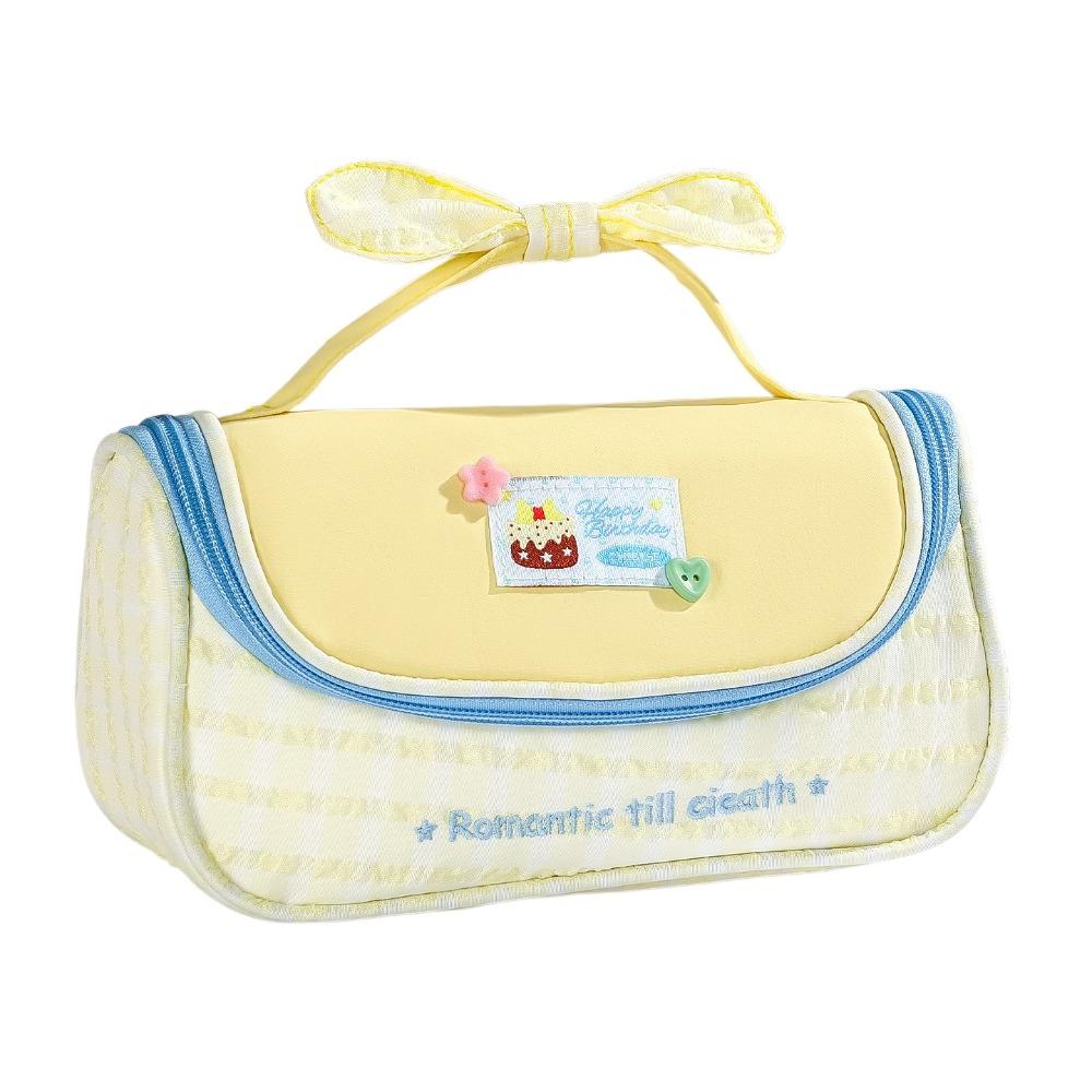 Y2k Print Korean Style Pen Bag Plaid Grids Pencil Pouch Cloth Stationery Bag Stationery Supplies