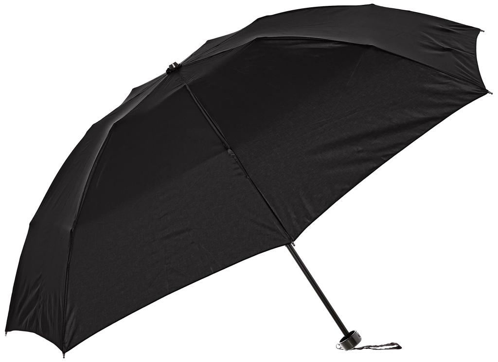 Folding Umbrella DUNAMIS Plain Umbrella Simple Gentleman Umbrella 10484 Black Rib 55cm [Moonbat] Men's Length Approx.