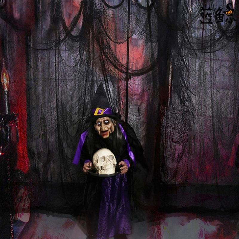 Torn Black Gauze Fabric For Halloween Haunting House Scary Party Decoration Horror Theme DIY Adjustable Efficient Cloth