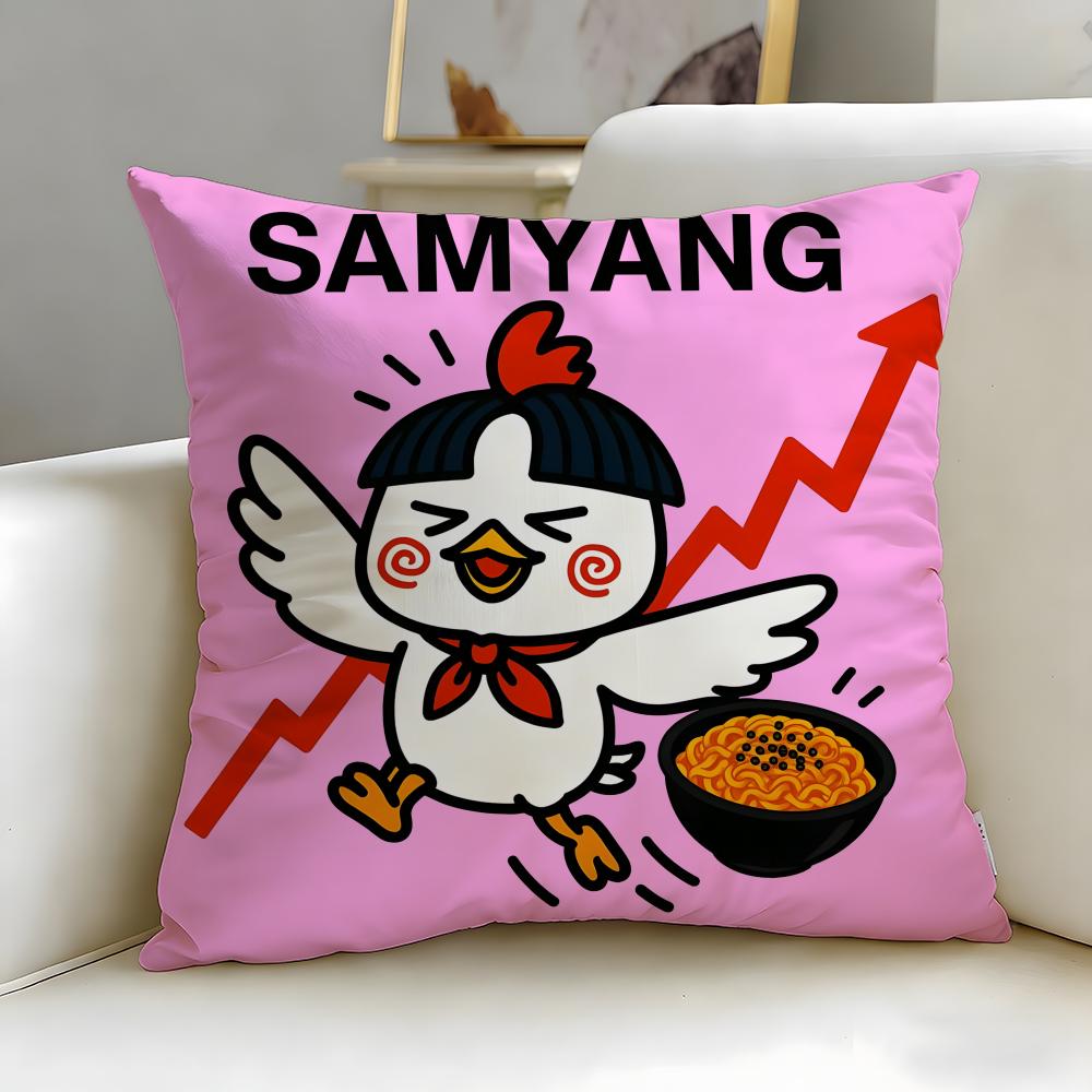 Popularna poduszka Samyang Buldak Ramen Poszewka Miękka i Łatwa do Prania Poszewka na Poduszkę – Wszechstronna na Kanapę, Łóżko, Podróż i do Biura