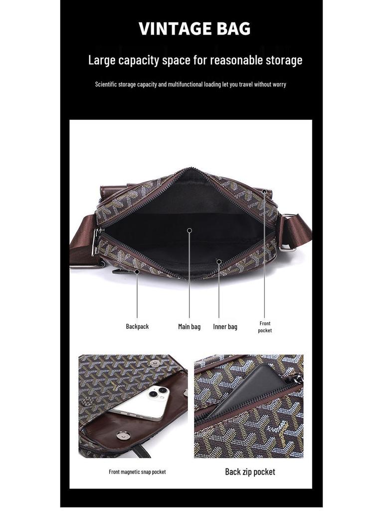 Men's Multifunctional Crossbody Phone Bag: Outdoor Casual Shoulder Bag for Work, Commute & Travel