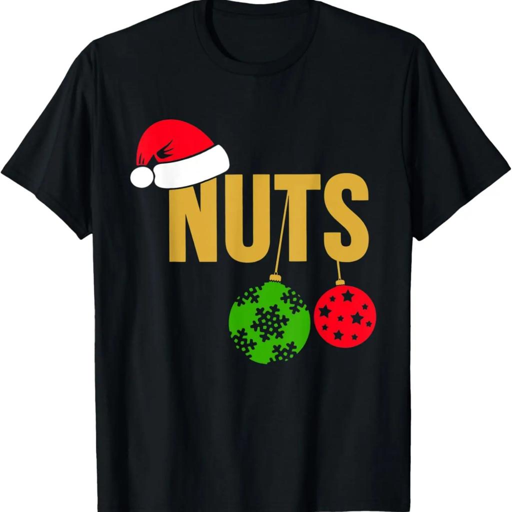 Chest Nuts Couples Christmas Funny Xmas Party Mens Womens T-Shirt