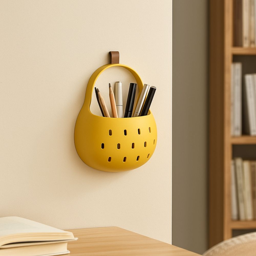 No Punching Required Kitchen Tableware Drainer Hollow Out Chopsticks Storage Basket Countertop