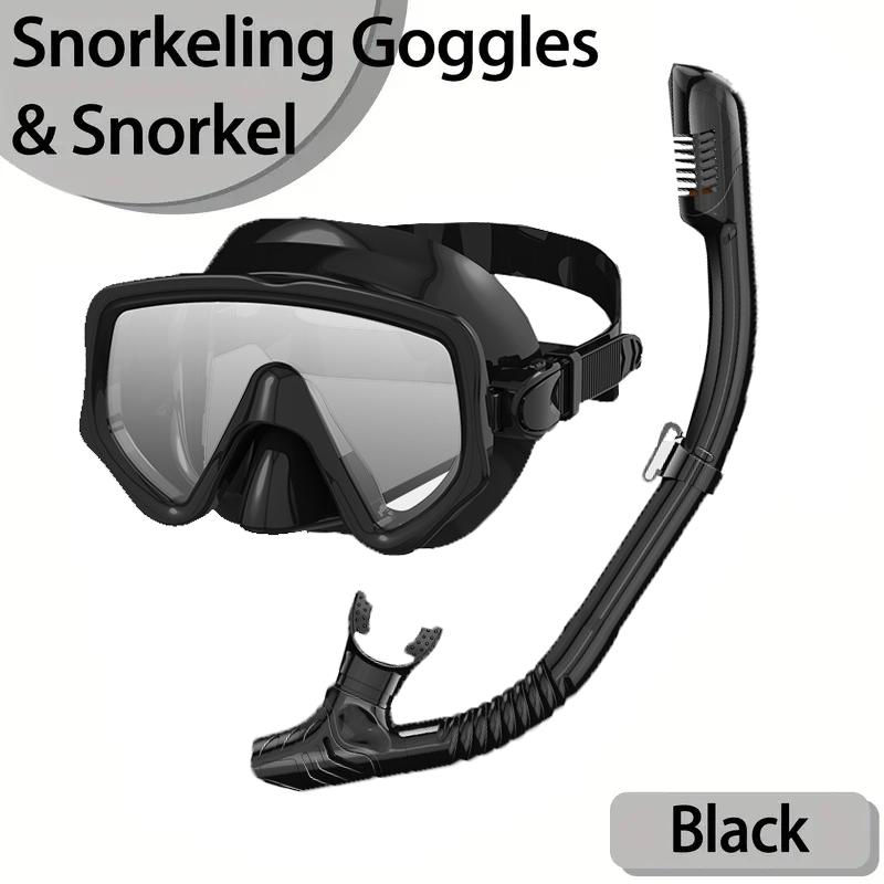 

XIAOTREE Adult Snorkeling Mask and Snorkel Set, Tempered Glass, Full Dry Snorkel, Professional Panoramic Snorkeling Gear чёрный