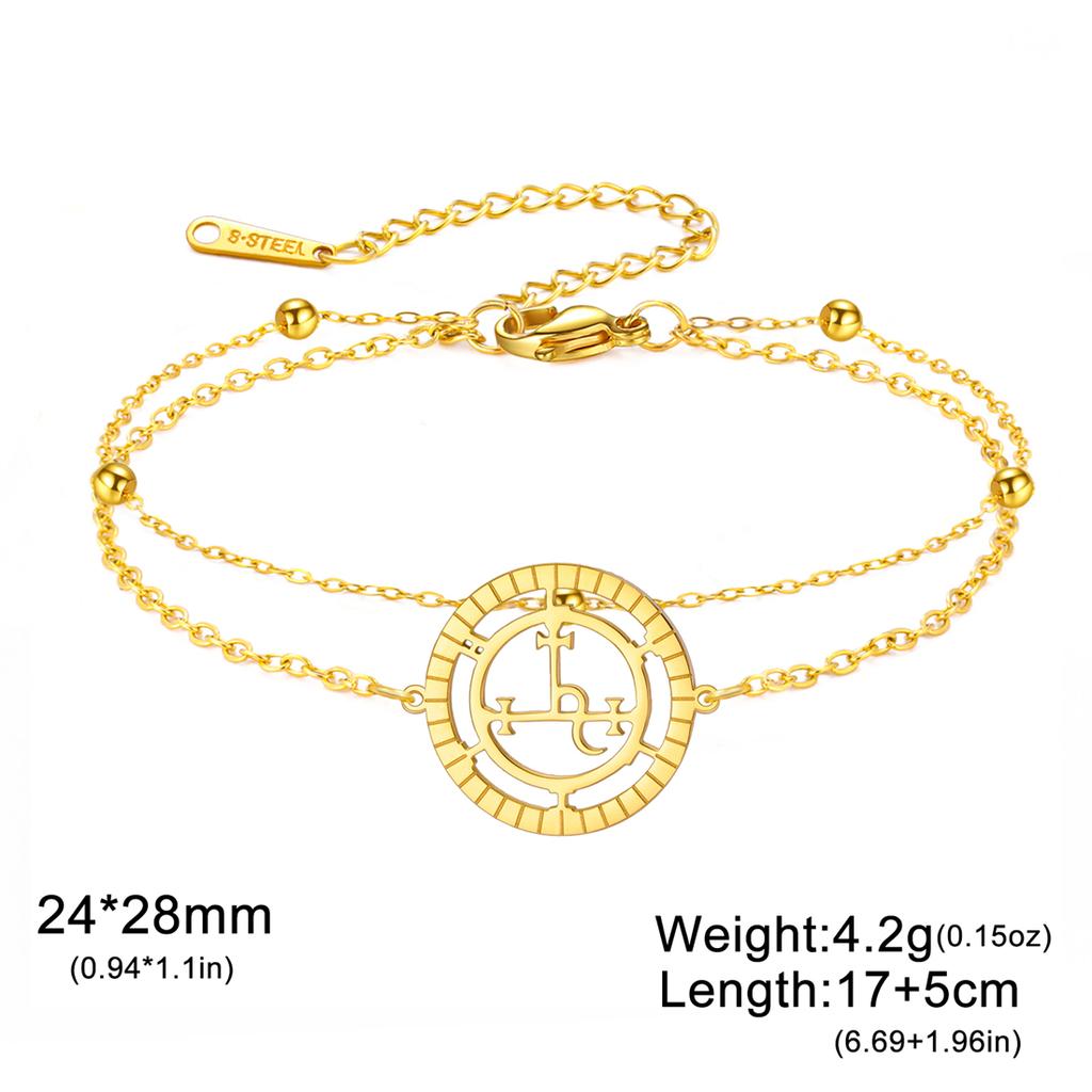 Goddess Sigil of Lilith Bracelet Stainless Steel Judaism Mythical Lilith Bracelets Women Men Solomon Amulet Jewelry Gift