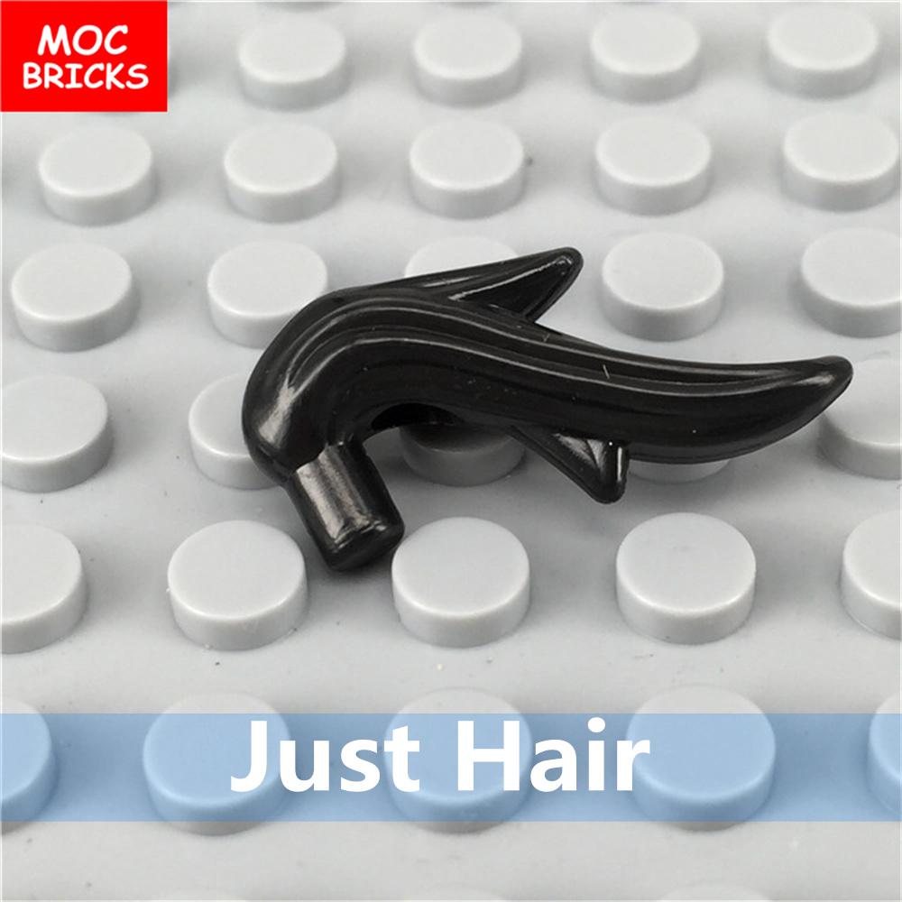 5 Stück/Los MOC Steine Weibliche Haare Zusammengebaute Partikel Bausteine Zubehör Kinderspielzeug Plastikpuppen