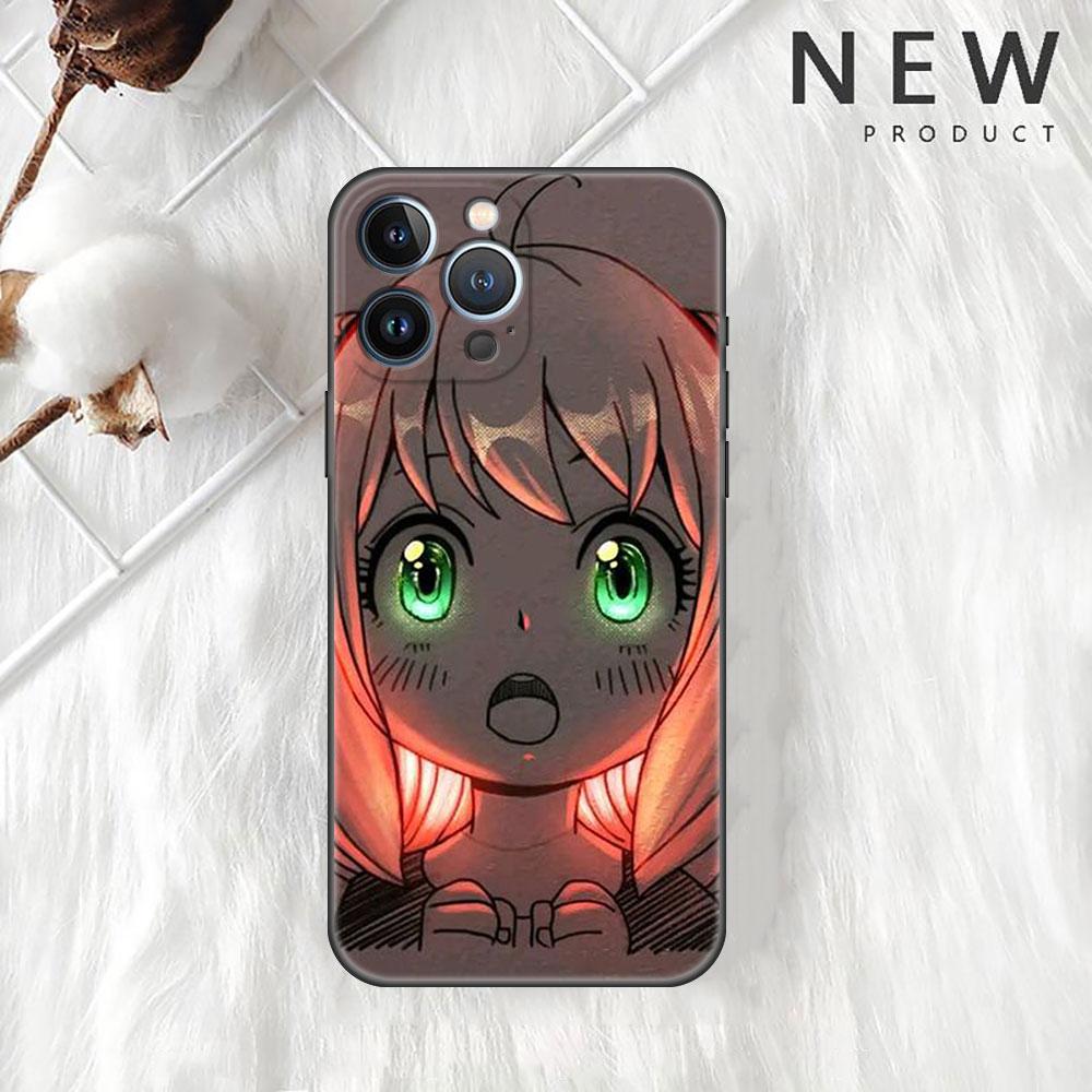 Husă Pentru Apple iPhone 11 13 12 14 Pro 7 Plus XR X XS Max 6 6S 13Pro SE 2022 Silicon Negru Telefon Funda SPY X FAMILY Anime