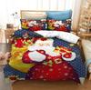 Set de lenjerie de pat pentru Moș Crăciun și câine Cadou de Crăciun Fericit Queen Twin Set husă de pilotă de o singură dimensiune Față de pernă Textile de casă de lux
