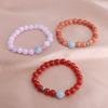 Bracelet Natural Stone Purple Lithium Sunstone Powder Crystal Bracelet Single Ring Bracelet Versatile Guochao Fashion