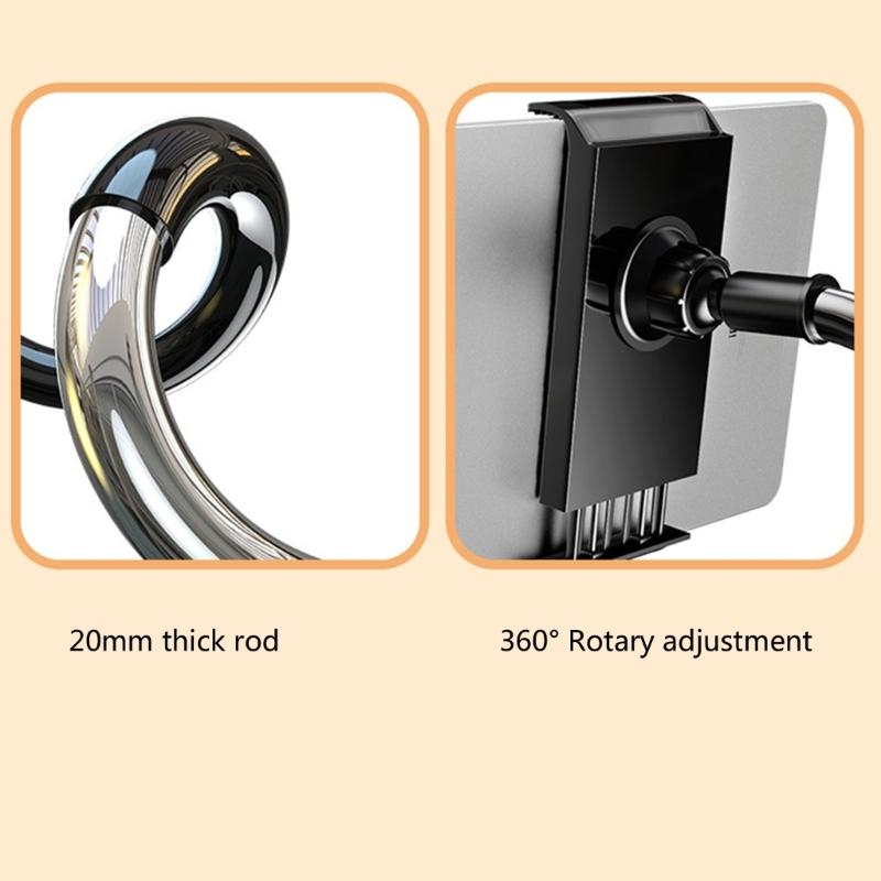 Gooseneck Tablet Stand for Bed Rotatable Phone Holder for Lazy Flexible Long Arm Universal Bracket for Mobile Phone