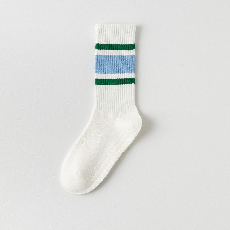 

Хлопковые носки для йоги женские гольфы весна и осень нескользящие силиконовые фитнес пилатес профессиональные спортивные носки полосатые длинные носки 23171 dispensing yoga socks three bar wide blue