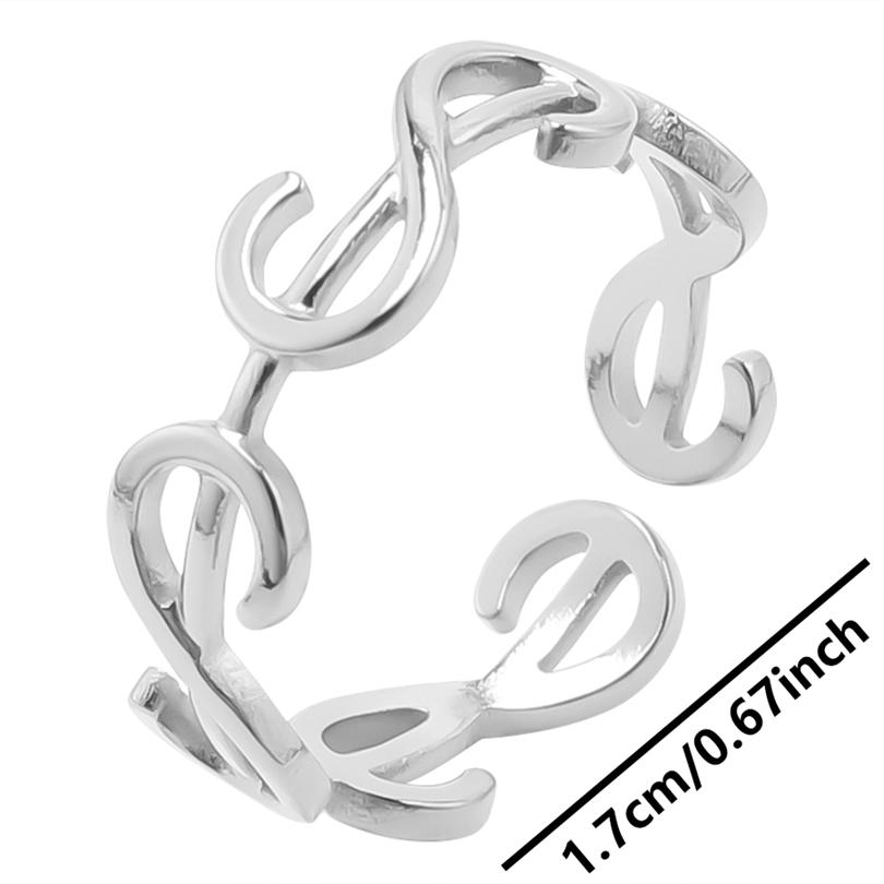 1pcs Crown Heart Shell Charm Ring Two/Three Layered Adjustable Stainless Steel Rings For Women Men Accessories Vintage Jewelry