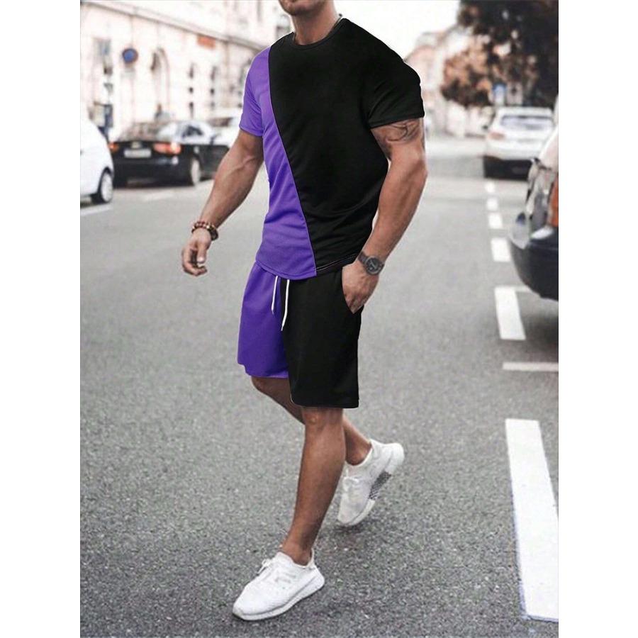 Men's T-shirt And Shorts Set Summer Men's Top Everyday Casual Men's Oversized T-shirt Outdoor Street Fashion Men's Sports Shorts