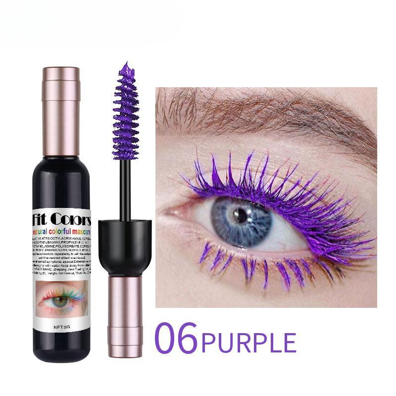 1PC Colorful Eyelash Mascara EyeLashes Extension Curling Lengthen White Purple Cosplay Makeup Glitter Point Diamond Mascara