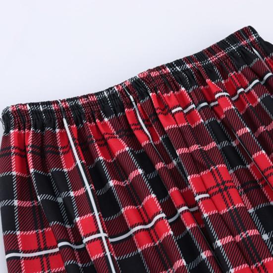 Family Christmas Pjs Matching Set Plaid Long Sleeve Button Down Sleepwear Holiday Soft 2 Piece Lounge Sets