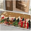 VIKAMA Christmas Carpet Snow Scene Doormat Festive Welcome Mat Warm Living Room Carpet Winter Rug For Bedroom Home Decoration