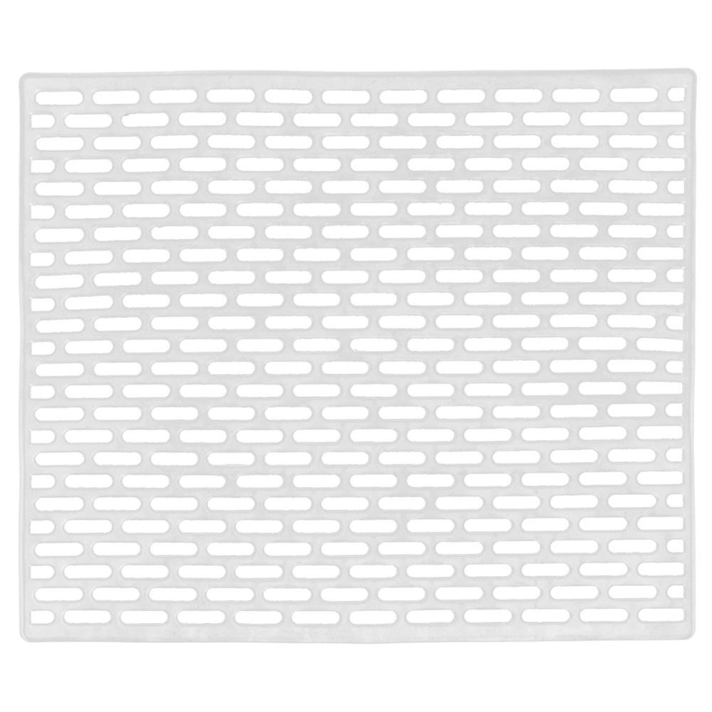 Sink Mat Rubber White Grid Insert Pad 33x28 cm