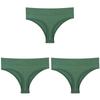 Women Solid 3PCS/Set Panties Sexy Middle Waist G-String Thong Femal Soft Nylon Lingerie Stretch T-Back Thong Underwear