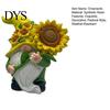 Indoor Window Sill Ornaments Sunflower Gnome Statue Ornaments, Resin Faceless Figurines, Pastoral Gifts for Garden Lovers Style Tabletop Figures