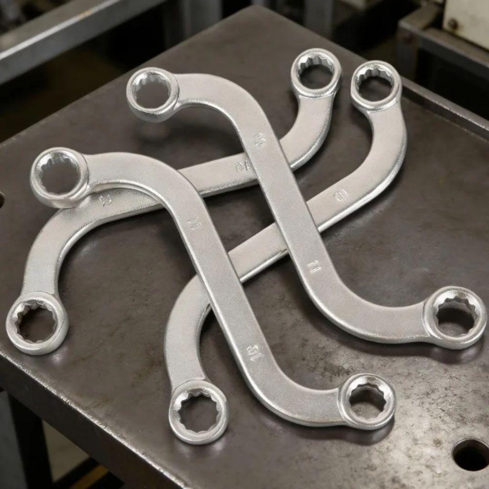 140-240MM Length Double Head Wrench 5Pcs Set Elbow Wrench Auto Tools S-Type Wrench  Auto Repair