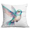 New Vintage Gold-plated Flower Hummingbird Print Pillowcase Home Sofa Cushion Pillowcase