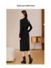 2026 Beaded Knit Sweater Dress - Women's Mid-Length Autumn Winter Solid Color Vest Dress