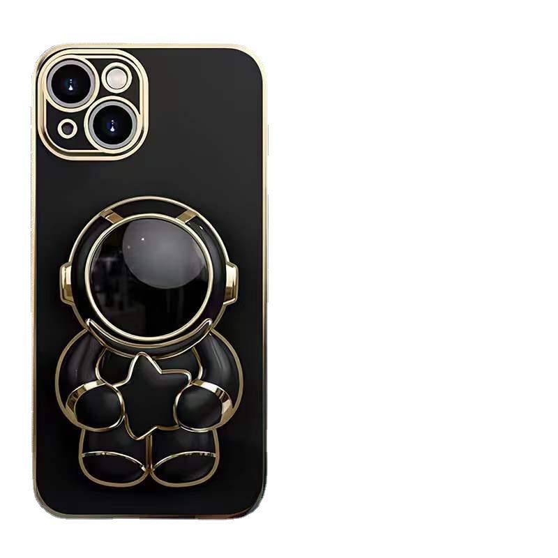 Elektroplaterowane etui astronauty ze stojakiem na iPhone 13 Pro Max/12/XS/8P