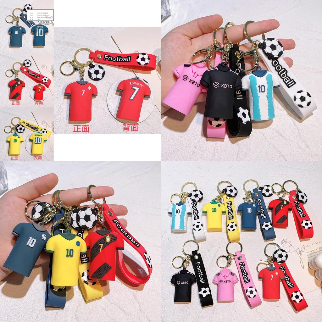 Breloc Vibrant Stea Fotbal Silicon Accesoriu Chei Cadou Perfect Pentru Prieteni