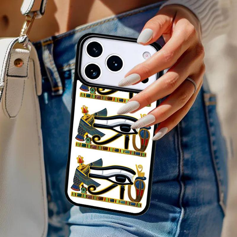 Sacred Eye of Horus Egypt Fresco Phone Case For iPhone 17 Air 14 15 13 12 Max Cover For Apple 16e 11 Pro Max Plus Coque