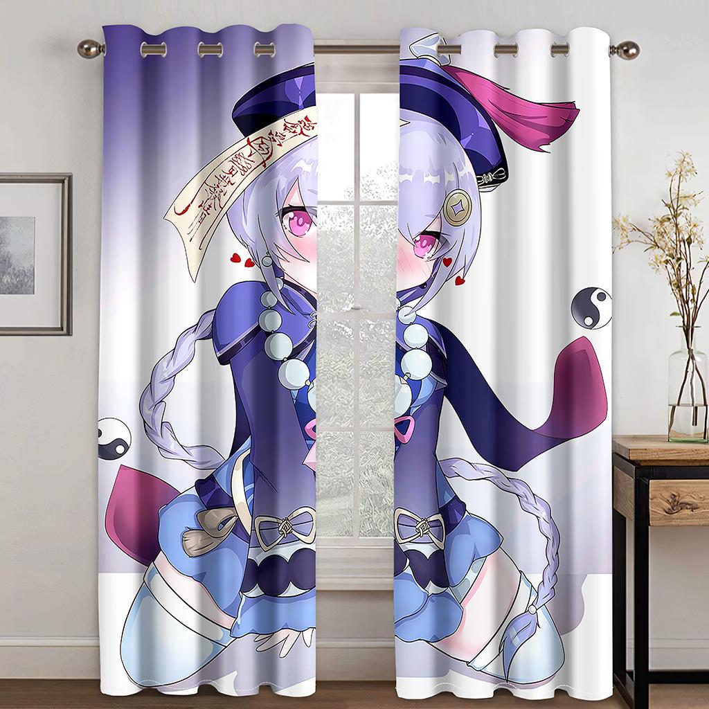 3D Sexy Cartoon Beauty Game Character Curtains 2 Panel for Boys Girls Room Bedroom Living Room Decor