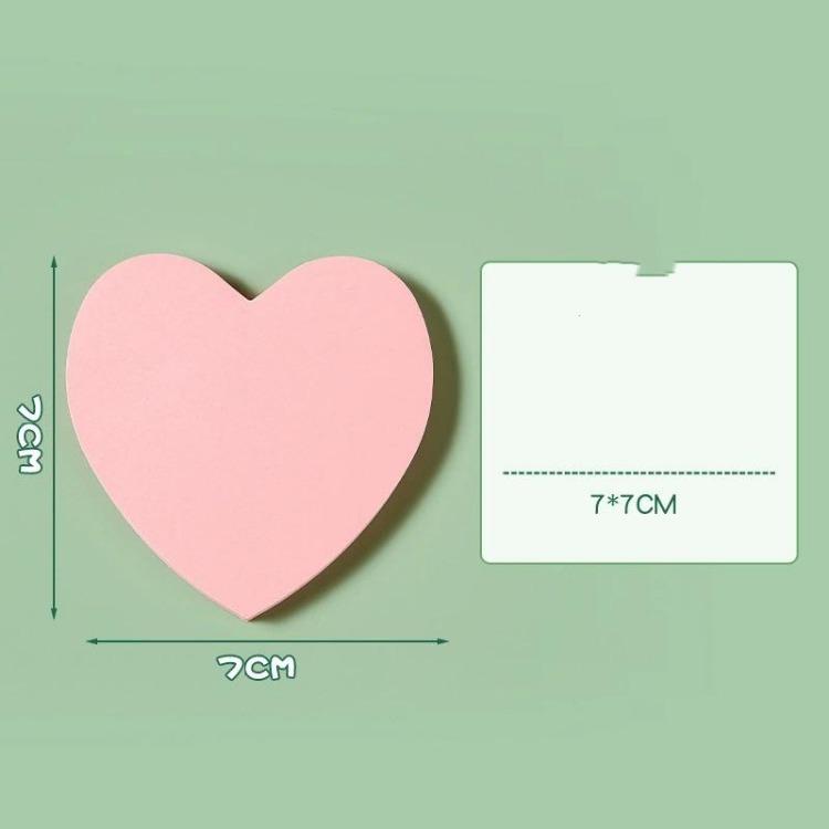 Creative Love Post-it Notes Student Heart-shaped Post-it Notes Takeaway Milk Tea Can Be Pasted With Message Stickers.